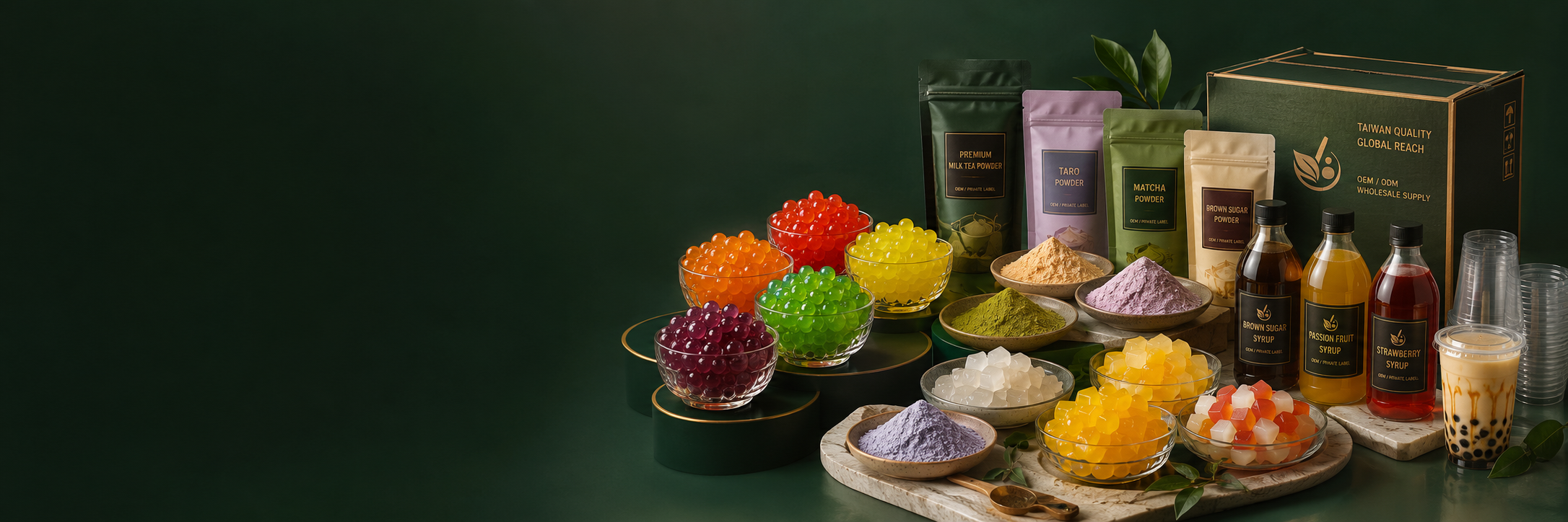 EZTasty bubble tea ingredients product range