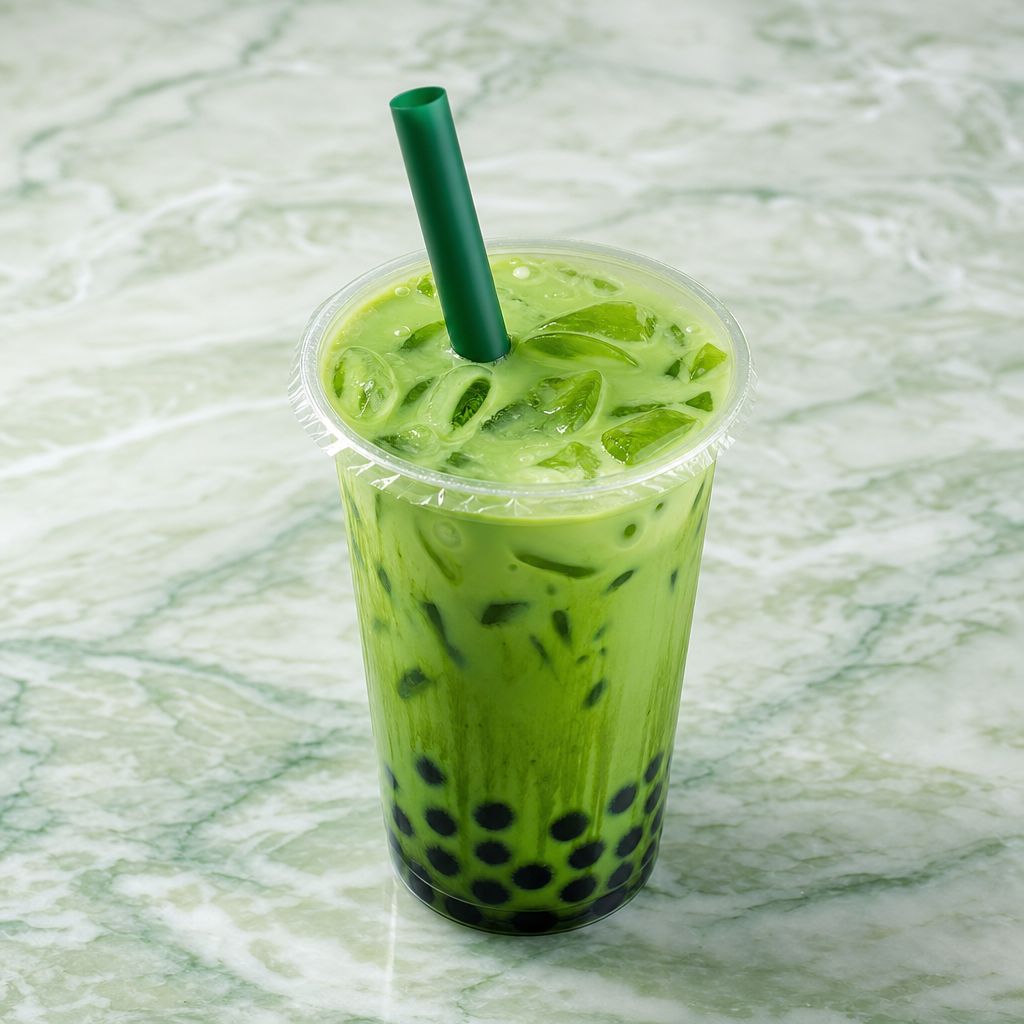 Matcha Latte with Pearls